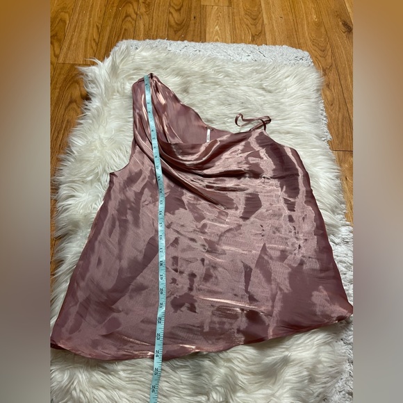 Free People Shimmy Shimmy Top Pink One Shoulder - Picture 9 of 16